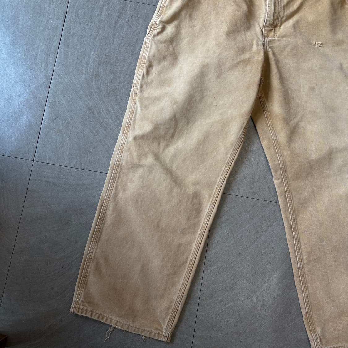 칼하트 오리지널 브라운 싱글니 카펜터 팬츠 상품이미지7