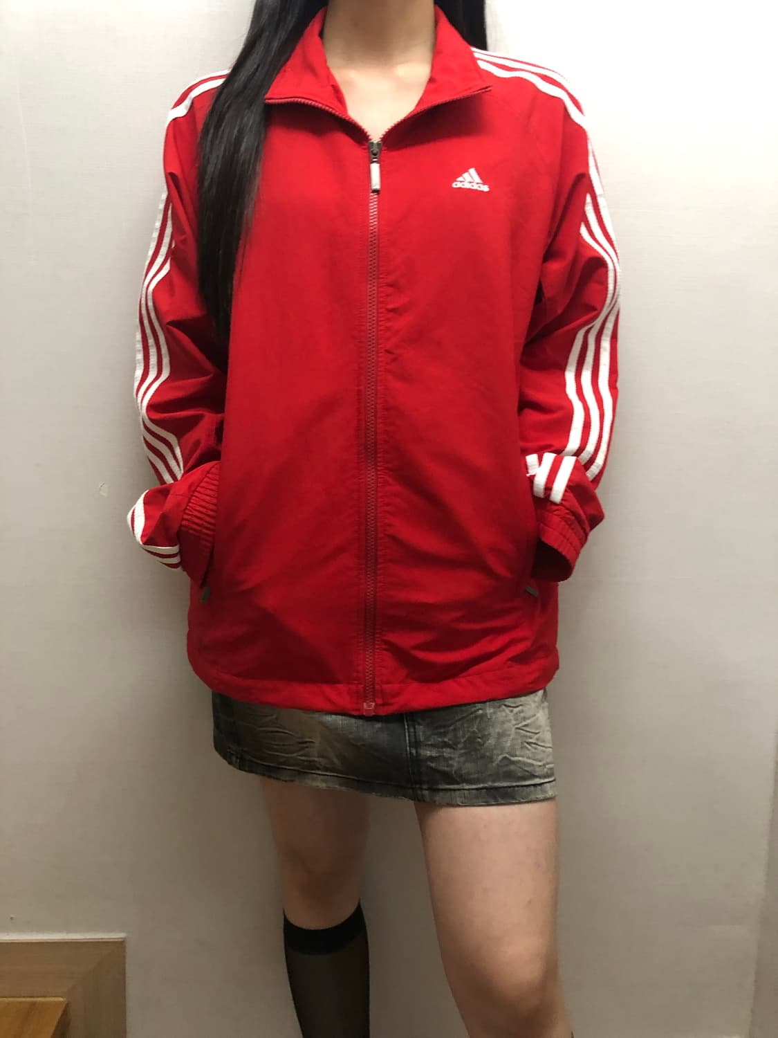 빈티지 아디다스 레드 바람막이 상품이미지3