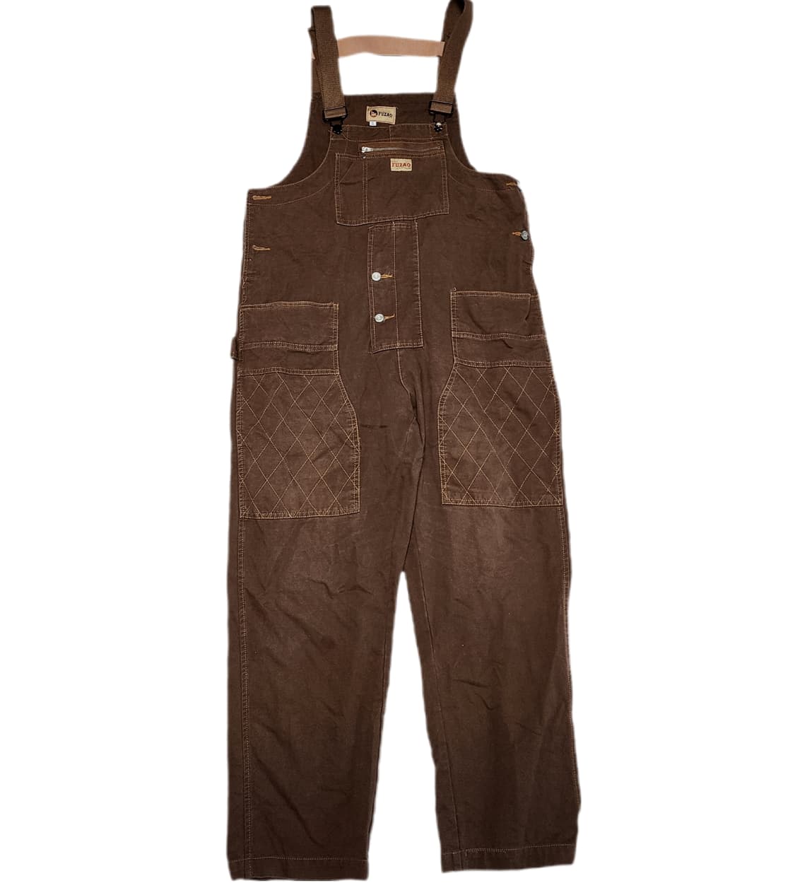 FUZAO 럼버 오버롤 스티치 워크웨어 멜빵팬츠 상품이미지1