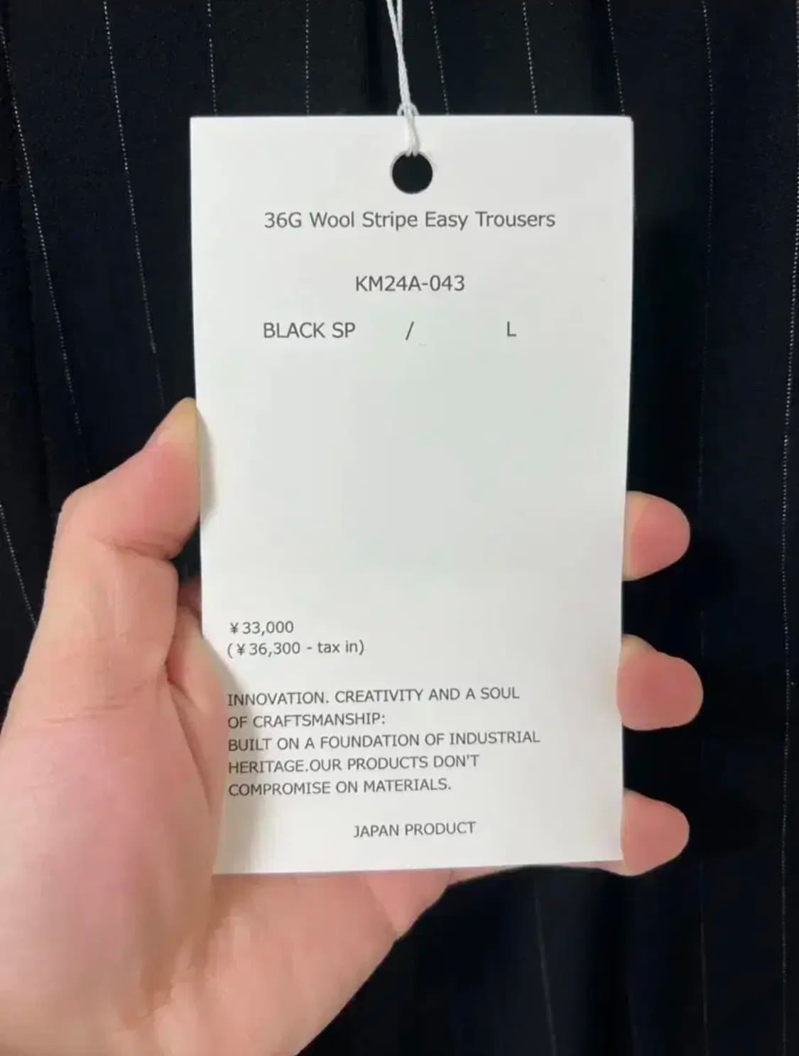 카네마사필 울 스트라이프 팬츠 상품이미지4