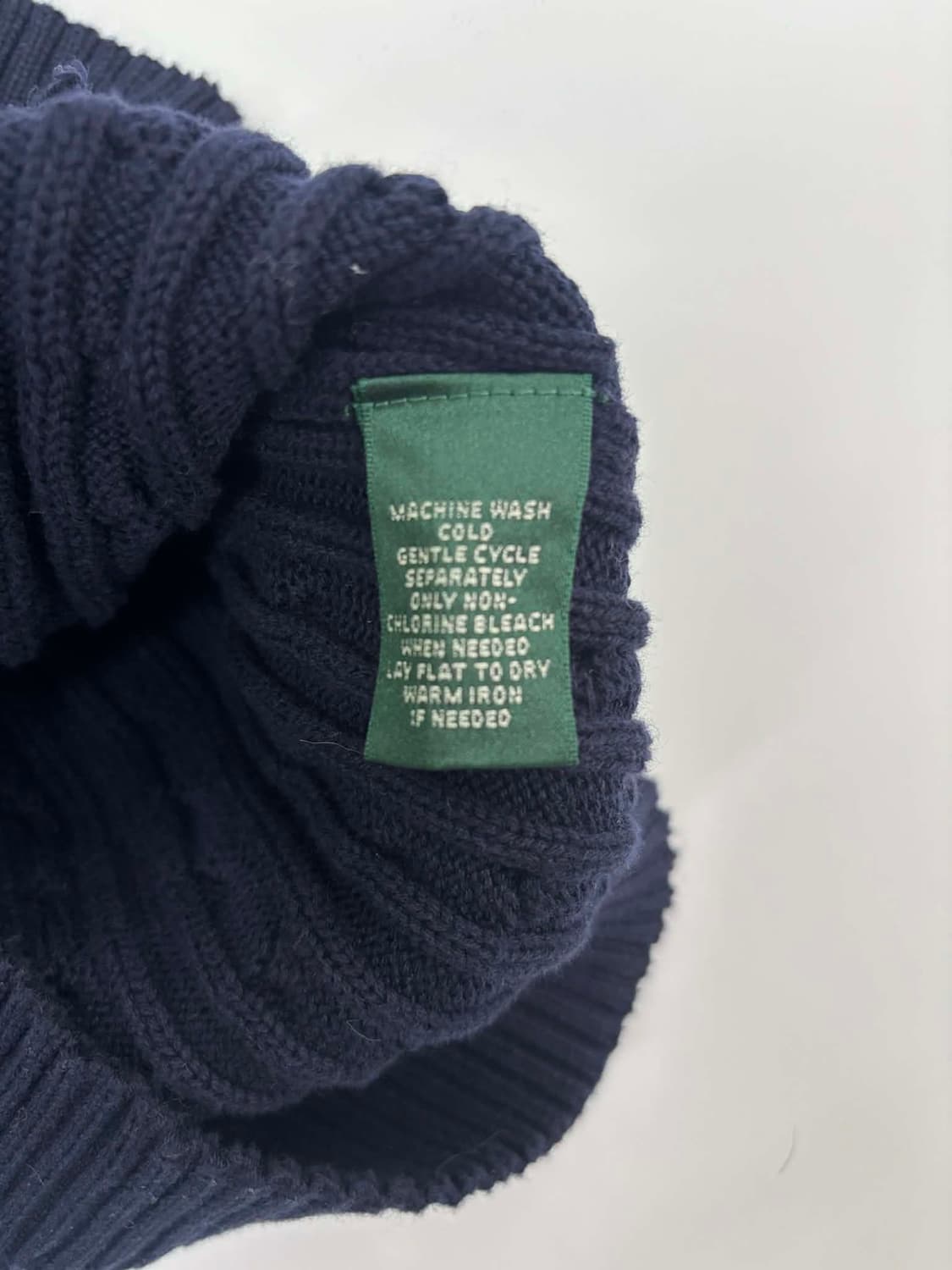 폴로 랄프로렌 네이비 RL 월계수 케이블 걸즈 니트 집업(L) 상품이미지5