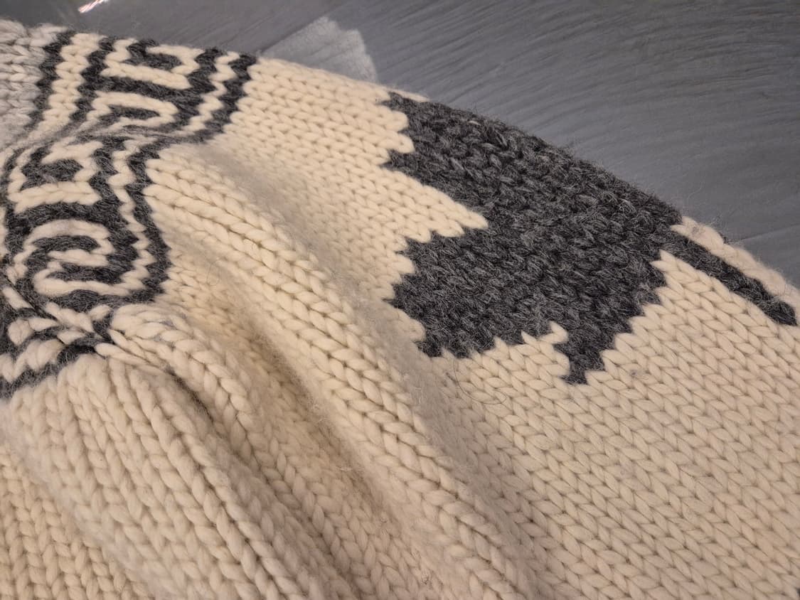 90s LONG HOUSE 헤비울 코위찬 짚업 상품이미지6