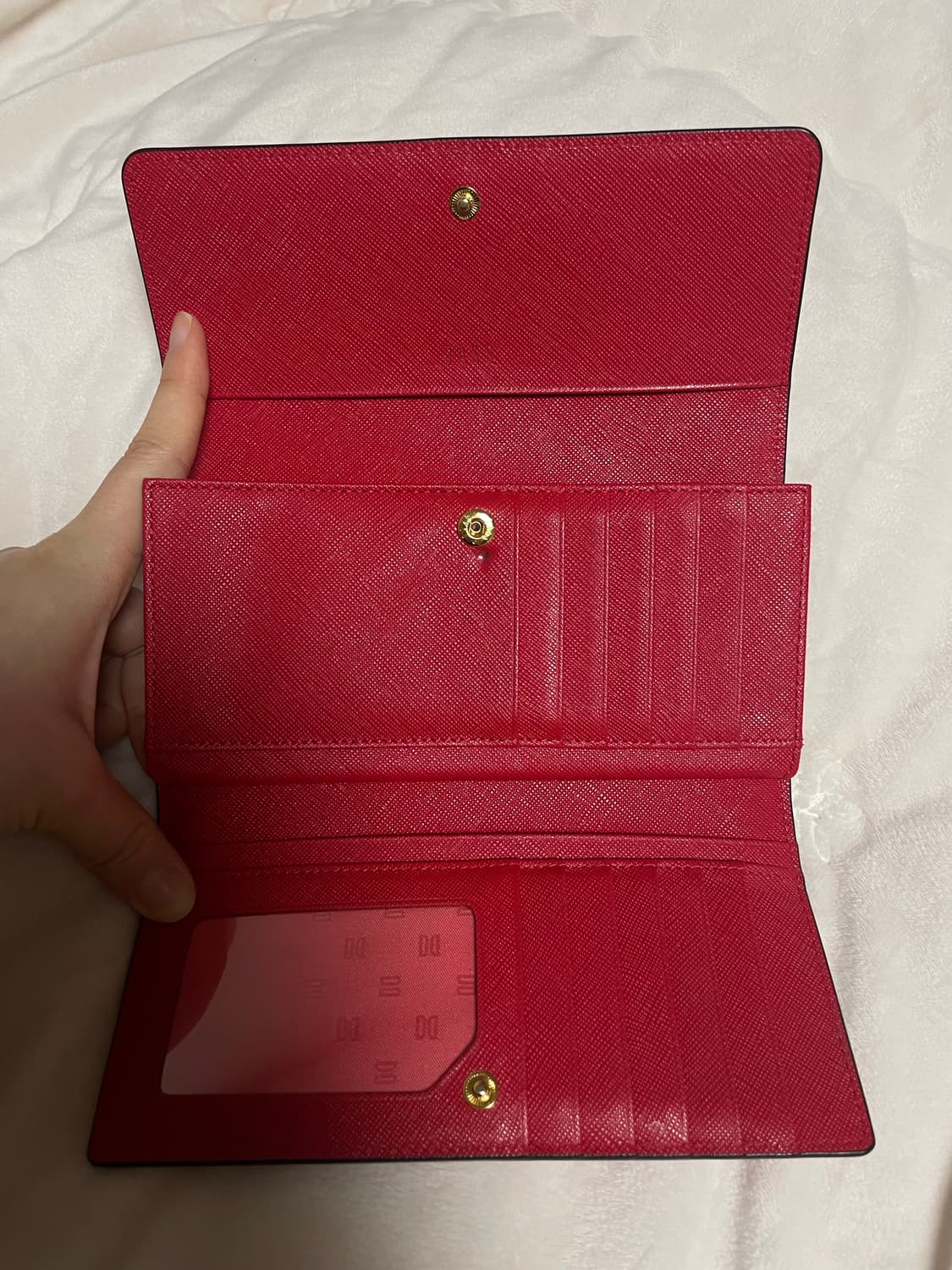 닥스 레드 가죽 장지갑 상품이미지3