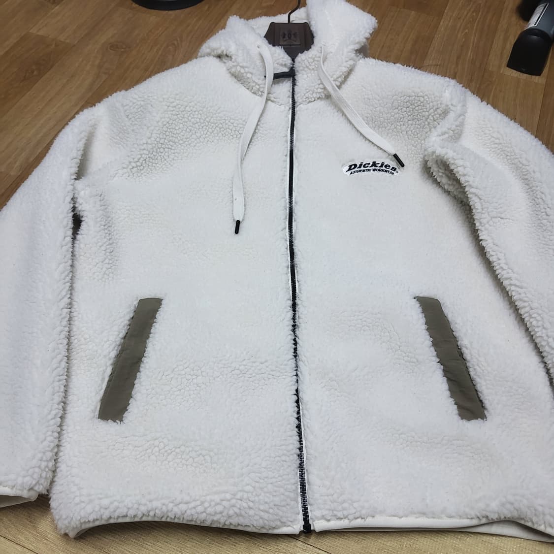 디키즈 후드 뽀글이 플리스 후리스 자켓 아이보리 100 상품이미지4