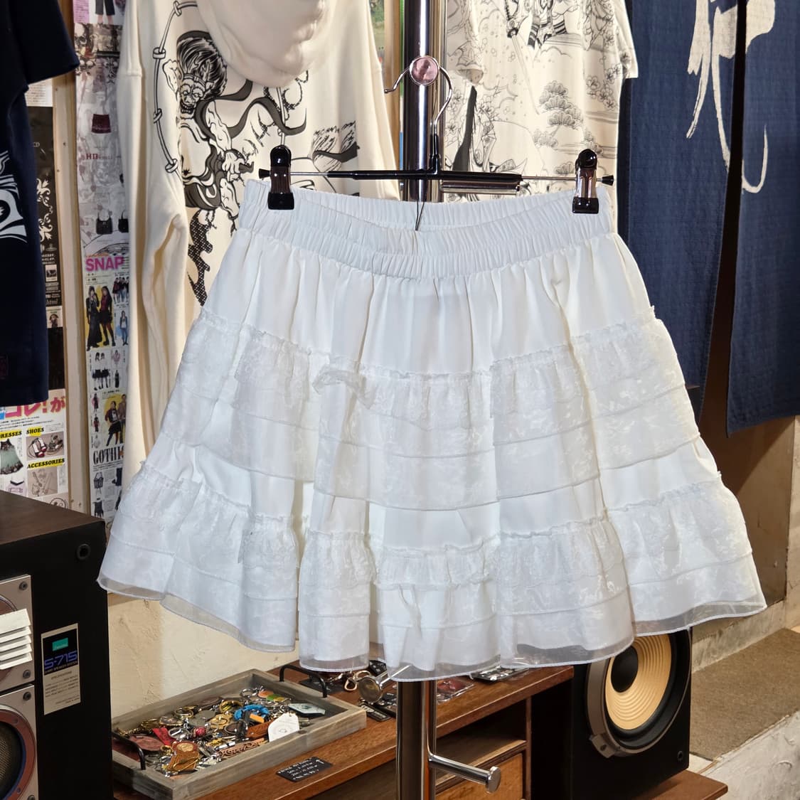 빈티지 화이트 캉캉 숏스커트 상품이미지1
