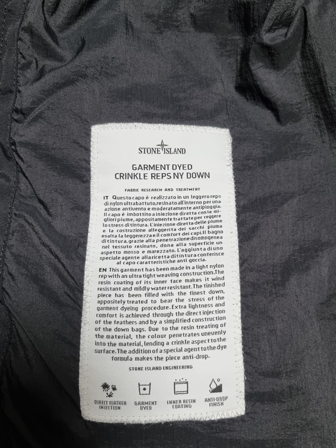 스톤아일랜드 크링클랩스 후드 패딩 상품이미지4
