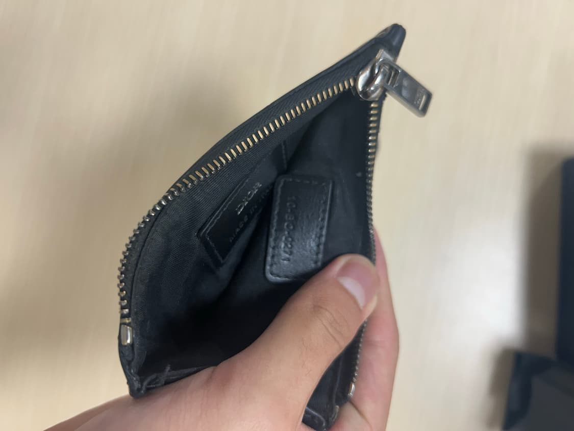 디올 지퍼 카드 홀더 베이지 & 블랙 디올 오블리크 자카드 상품이미지8