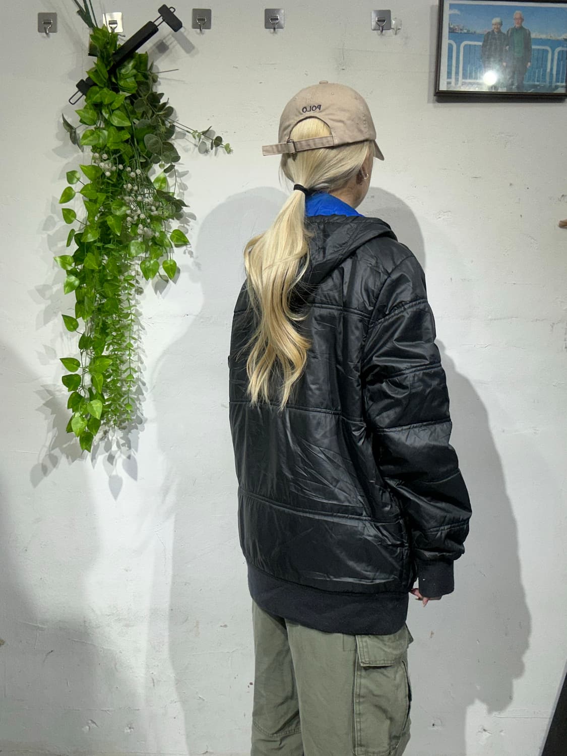 아디다스 블랙 후드 패딩 잠바 L 상품이미지3