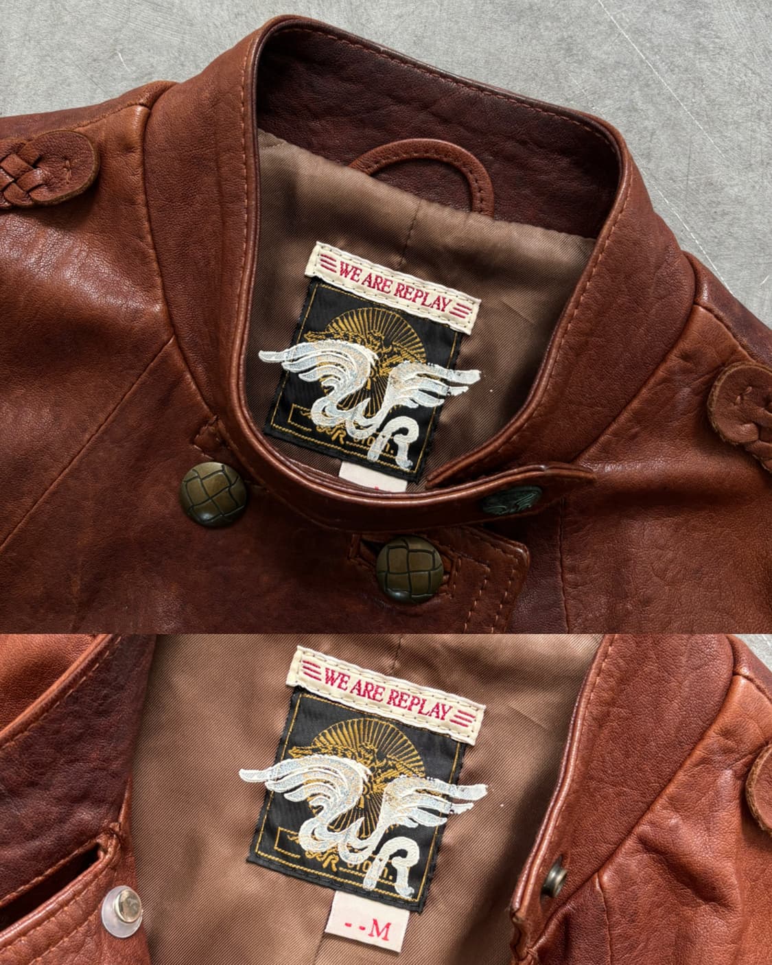 WE ARE REPLAY 위아레플레이 버건디 레더 자켓 상품이미지6