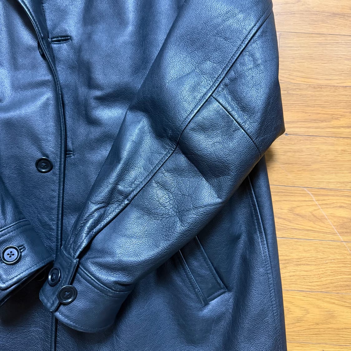 90s 올드갭 레더 카코트 L 상품이미지3