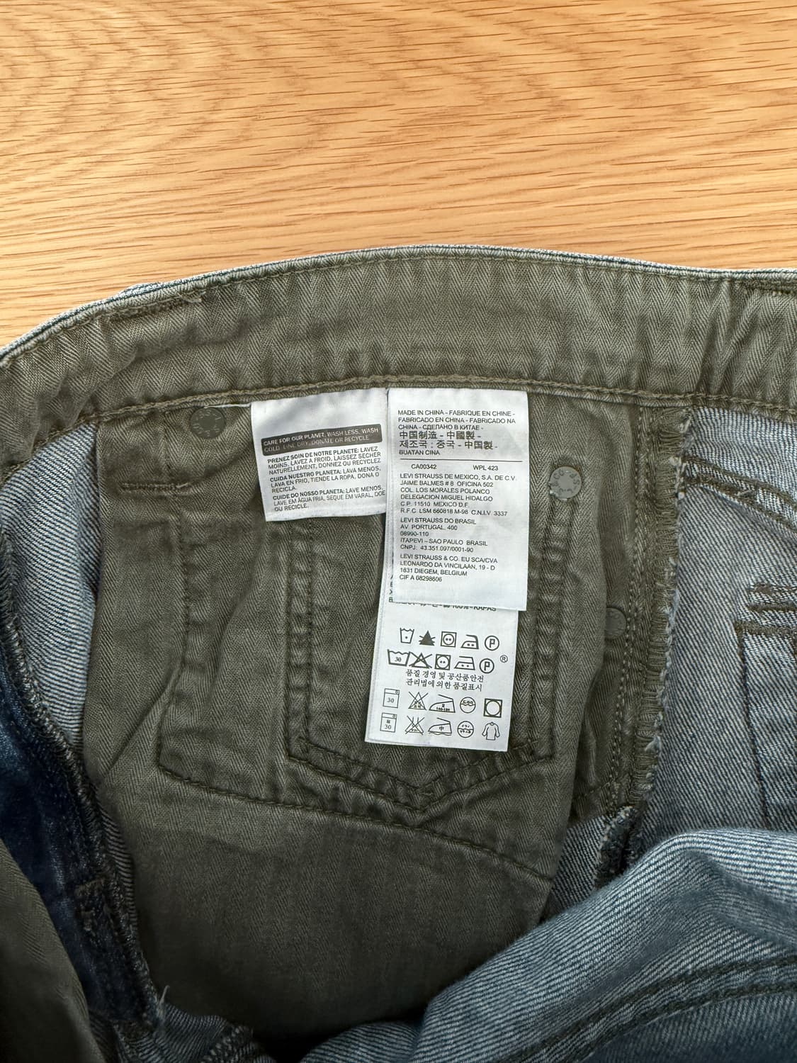 리바이스(Levi's) 511 블랭크 탭 데님 팬츠(TALON ZIP) 상품이미지10