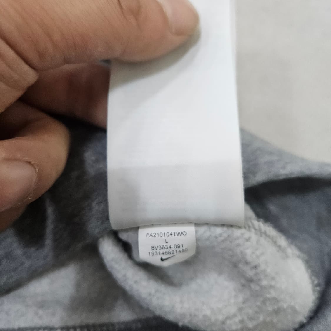 L 나이키 키즈 그레이 후드집업 0407Y 상품이미지4