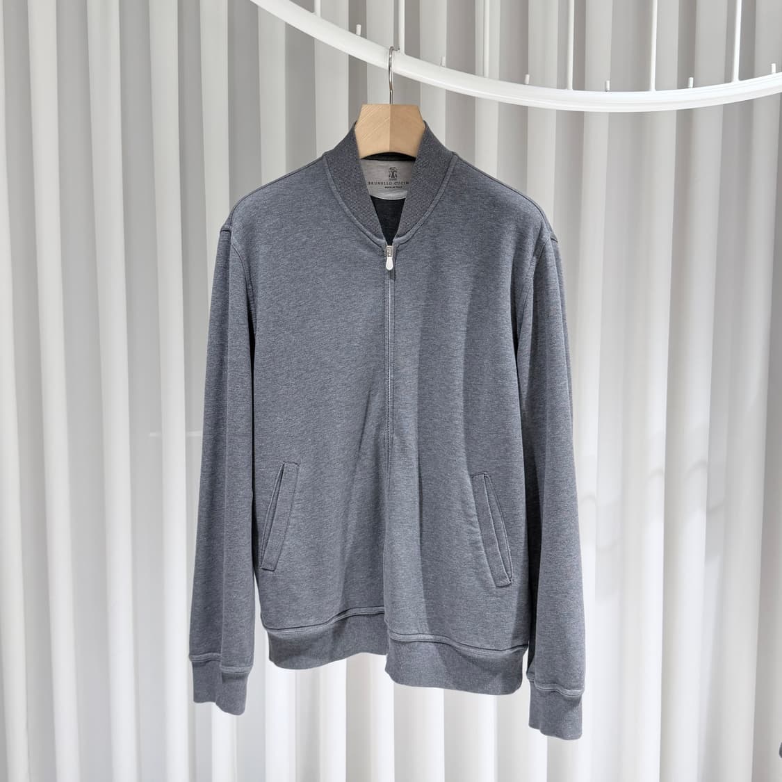 (A+/M,XXS) / 브루넬로쿠치넬리 코튼 그레이 집업 팬츠 셋업 상품이미지2