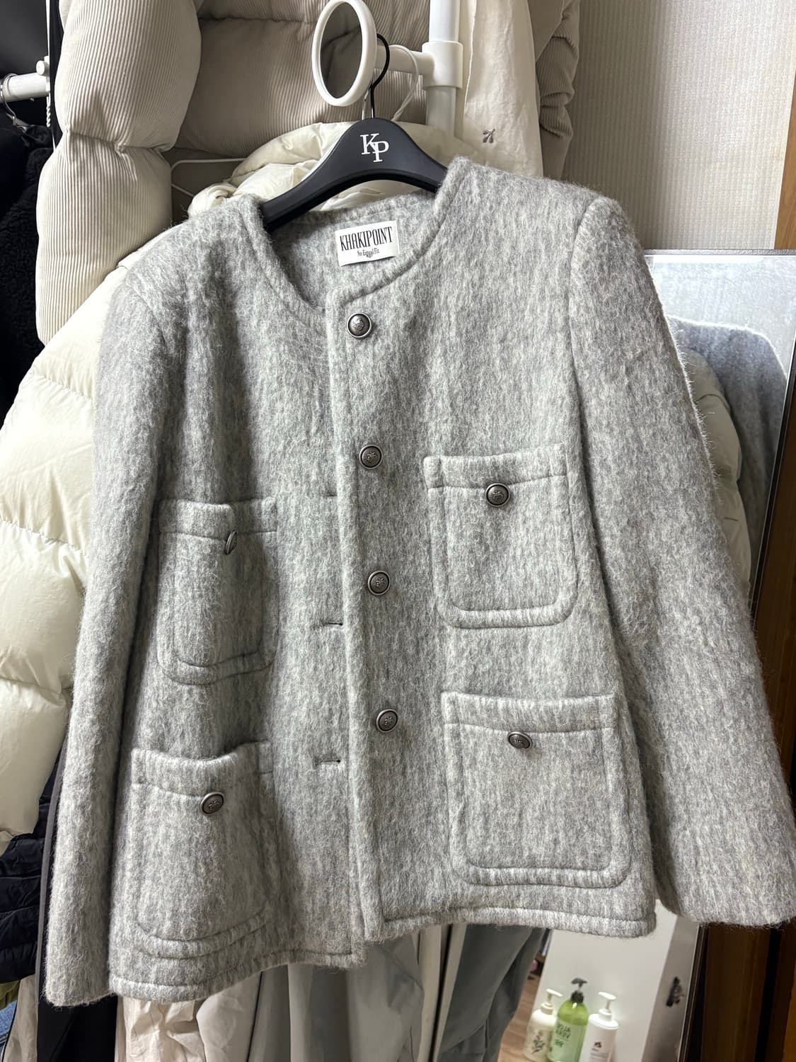 카키포인트 울자켓 그레이 상품이미지6