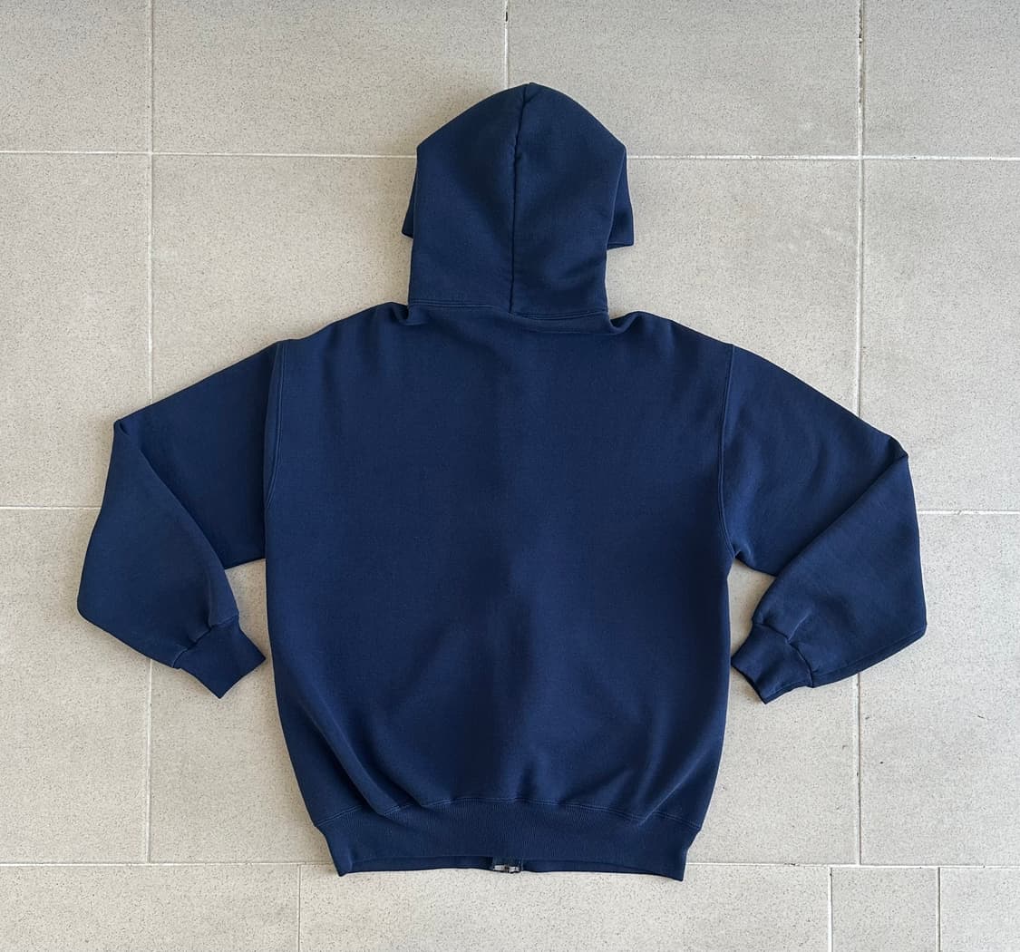 90s 빈티지 러셀 후드집업 네이비 L USA 상품이미지2