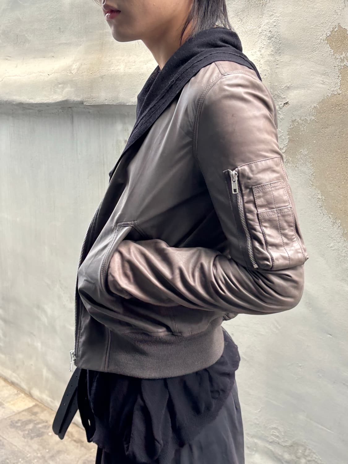 릭오웬스 레더 블루종 상품이미지2