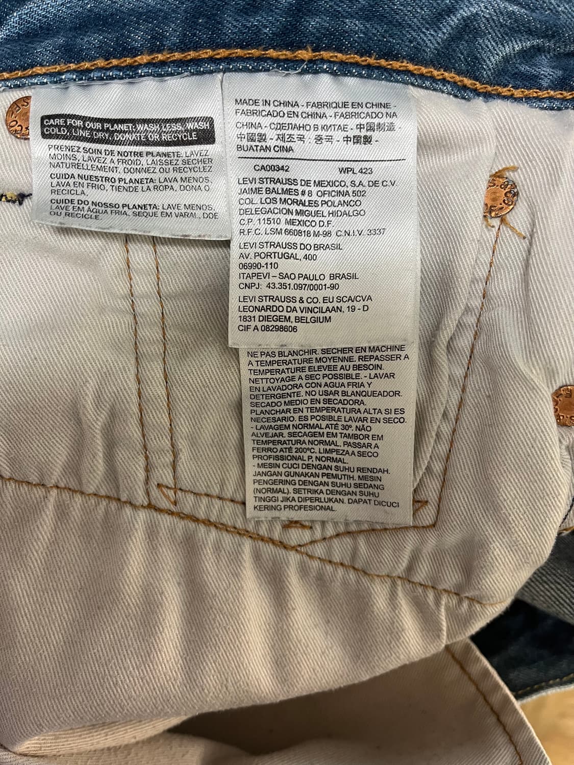 LEVI‘S 501 ORIGINAL FIT JEANS (W36 / Hem 상품이미지5