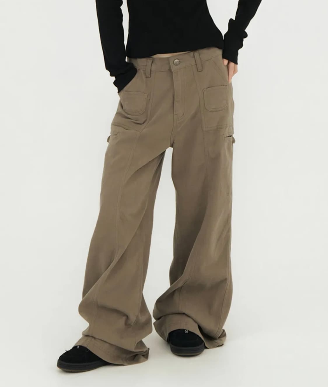 미레코 와이드 코튼 팬츠 새상품 상품이미지1