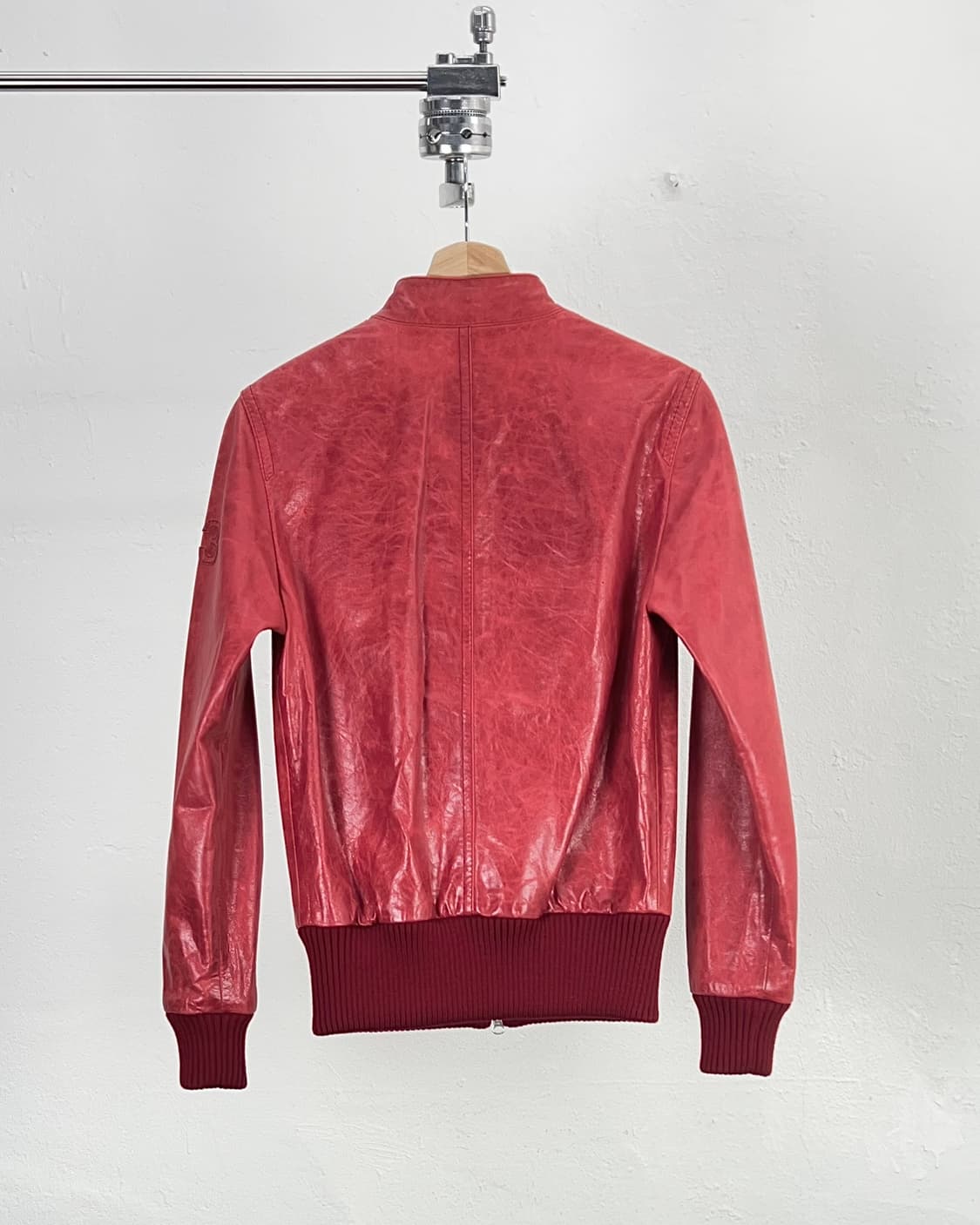 y-3 레드 글로시 램버트 레더 투 팩 라이더 자켓 상품이미지6