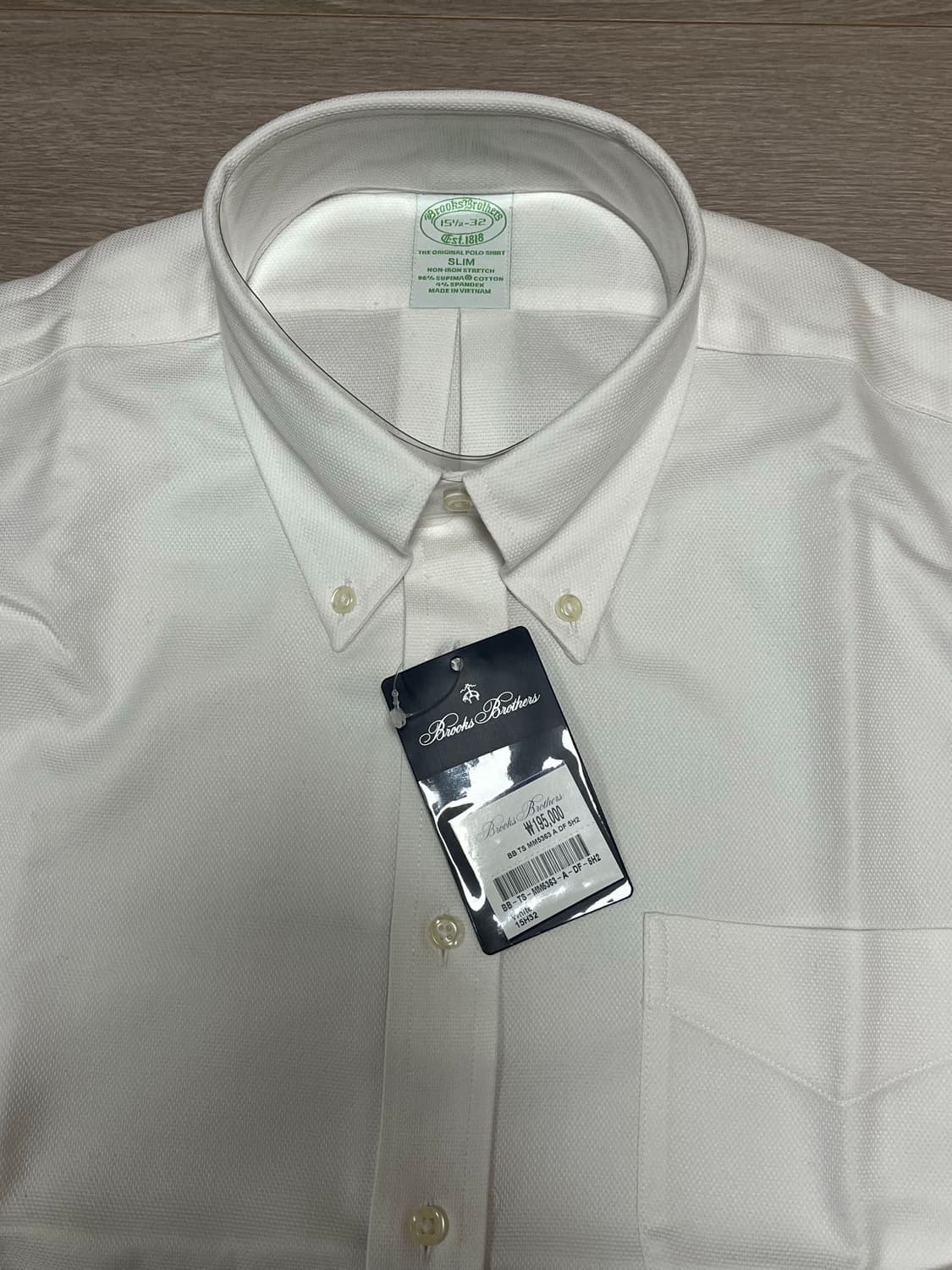 (백화점판, 새상품) 브룩스브라더스 논아이론 화이트 셔츠 상품이미지3