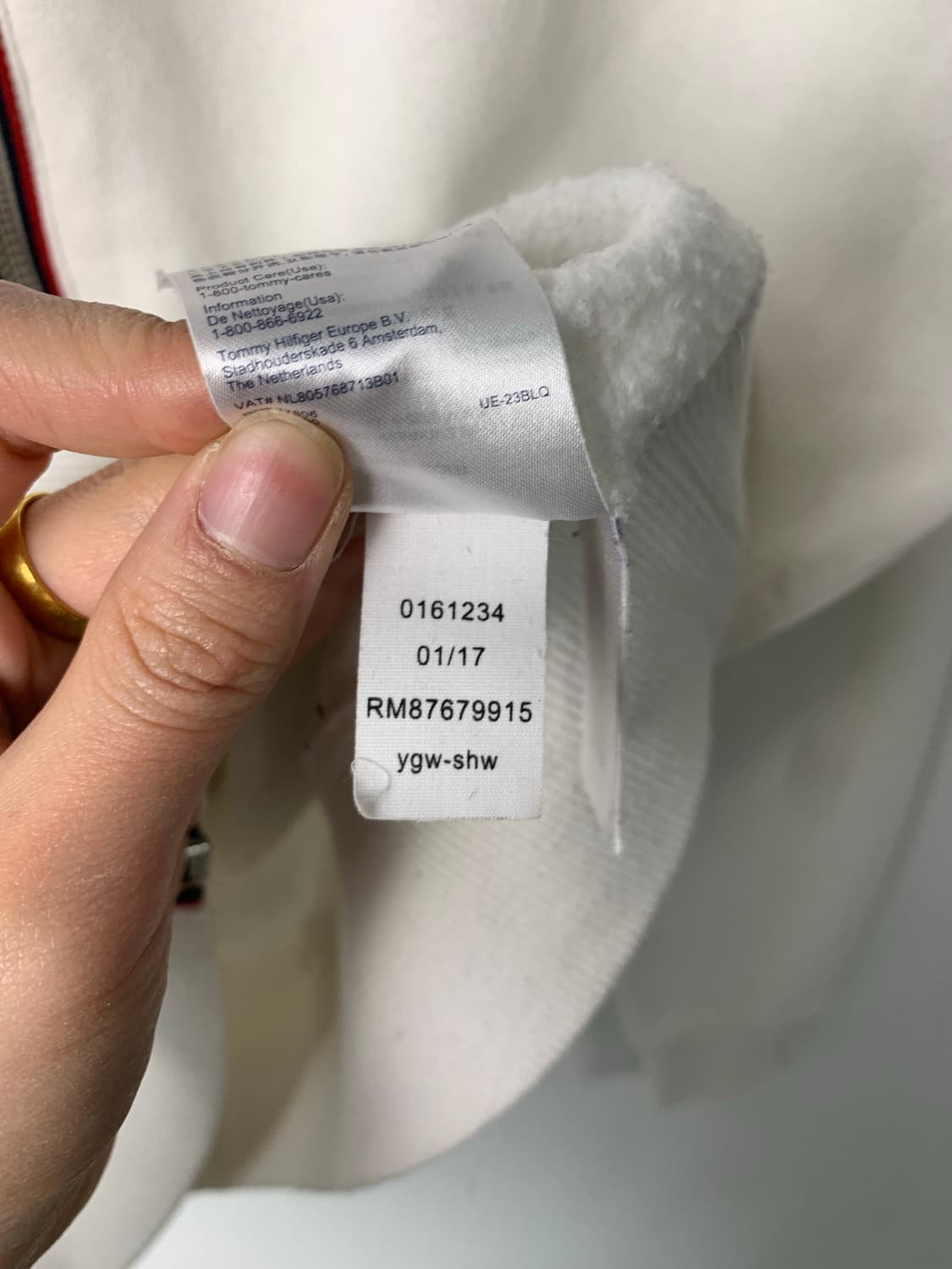 타미힐피거 자수로고 화이트 후드집업 상품이미지5
