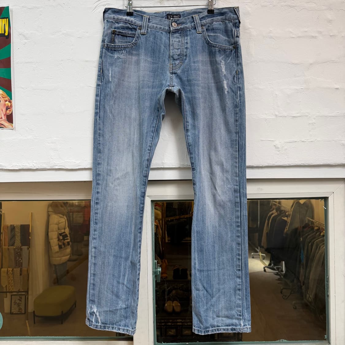 Armani Jeans 버튼 플라이 스트레이트 데님 진 W34 상품이미지1