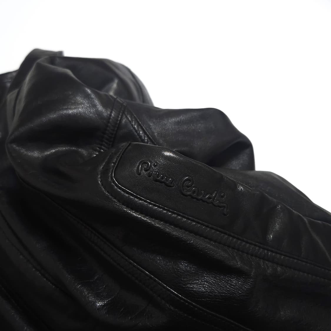 피에르가르뎅 90s 램 레더 봄버 자켓 블랙 상품이미지7