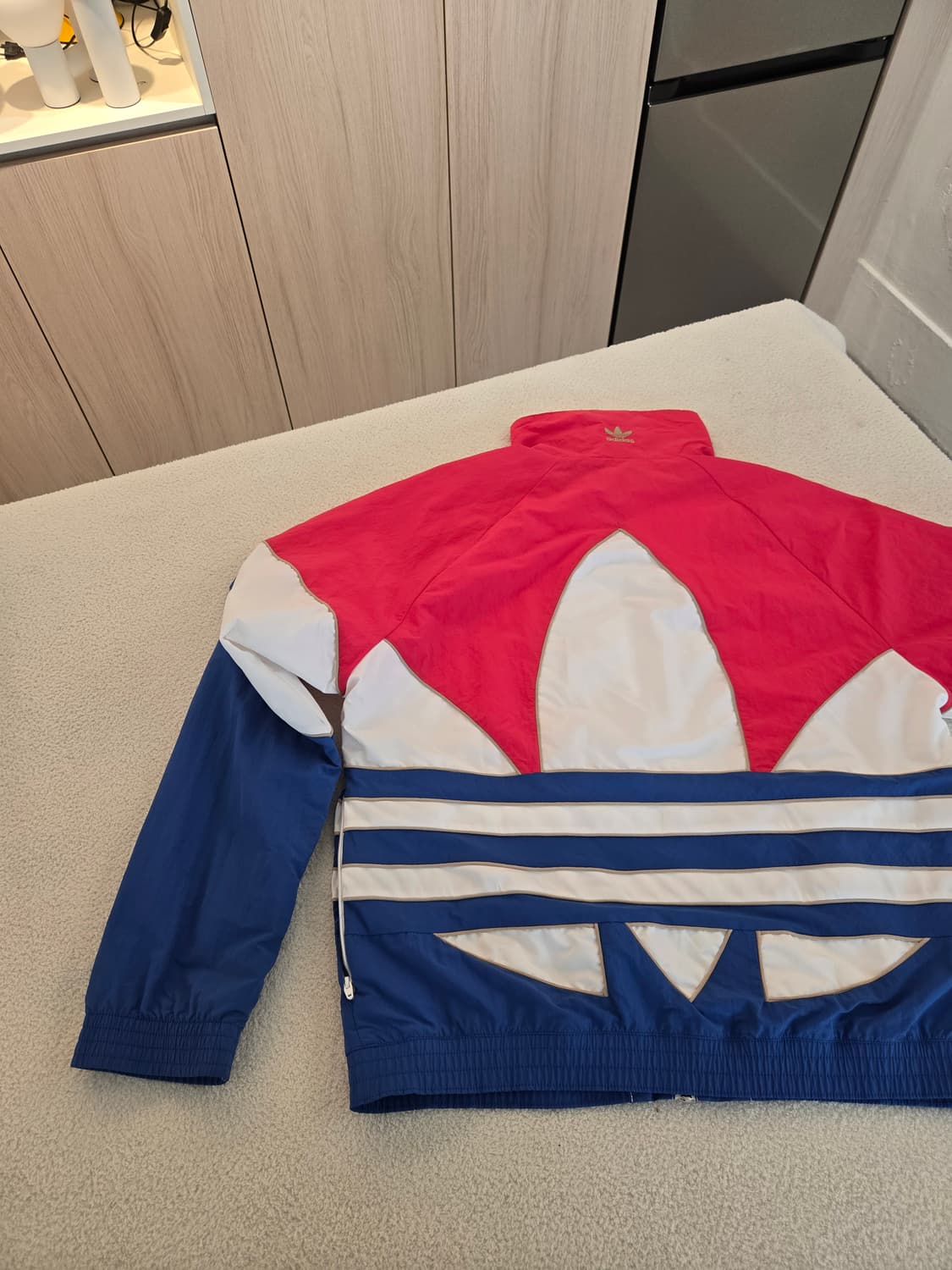 아디다스 올드스쿨 빅로고 바람막이 자켓 핑크/블루 XL 상품이미지6