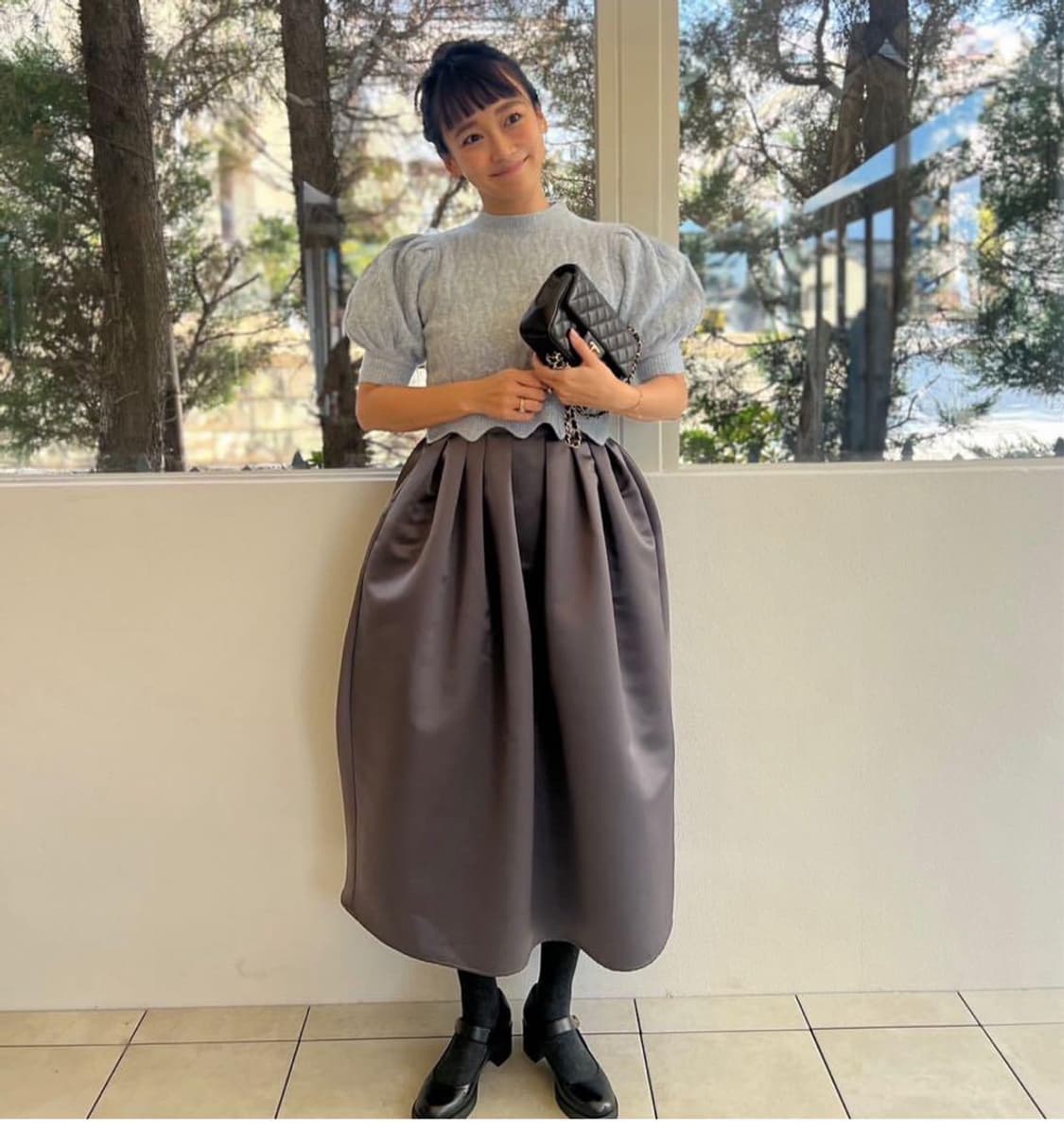 로지몬스터 하이웨스트 새틴 벌룬스커트 상품이미지1