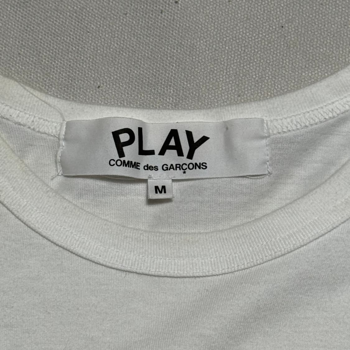M 꼼데가르송 X 나이키 화이트 반팔 티셔츠 상품이미지4