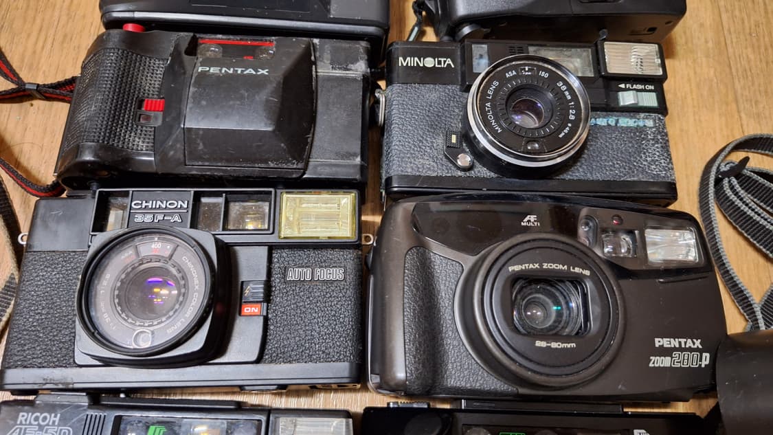 고장,장식,하자,부품용/필름카메라 14종 일괄 빈티지 레트로 클래식 앤틱 상품이미지3