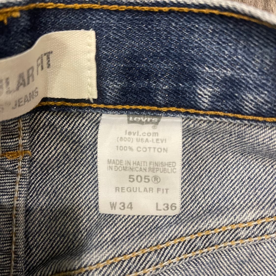 00's 리바이스 505 빈티지 워싱 데님 팬츠 상품이미지3