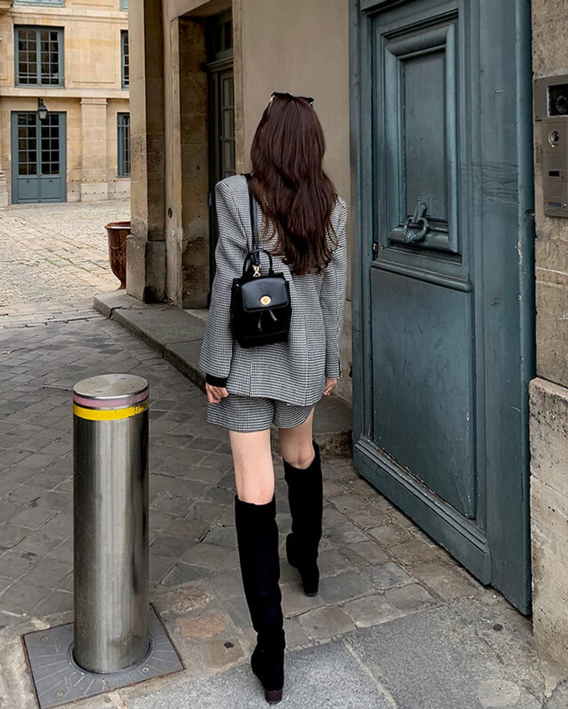 (새상품) 브론 하운드체크 자켓치마 세트 상품이미지2