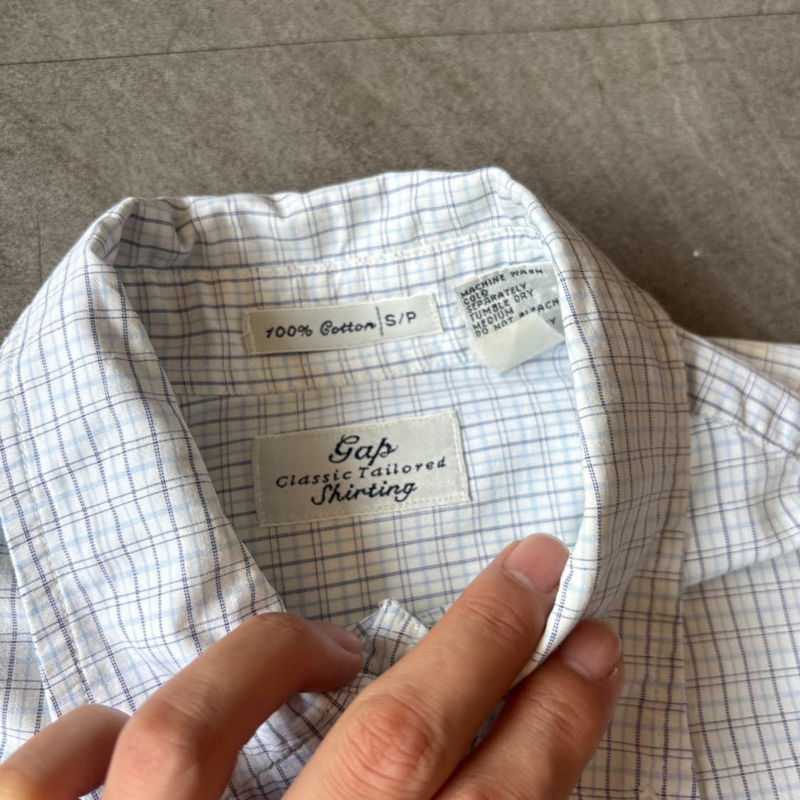 갭 화이트 체크 긴팔 셔츠  상품이미지5