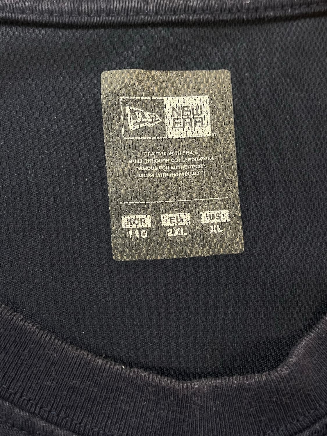 뉴에라 백로고 프린팅 반팔티 네이비 2XL #csz497 상품이미지3