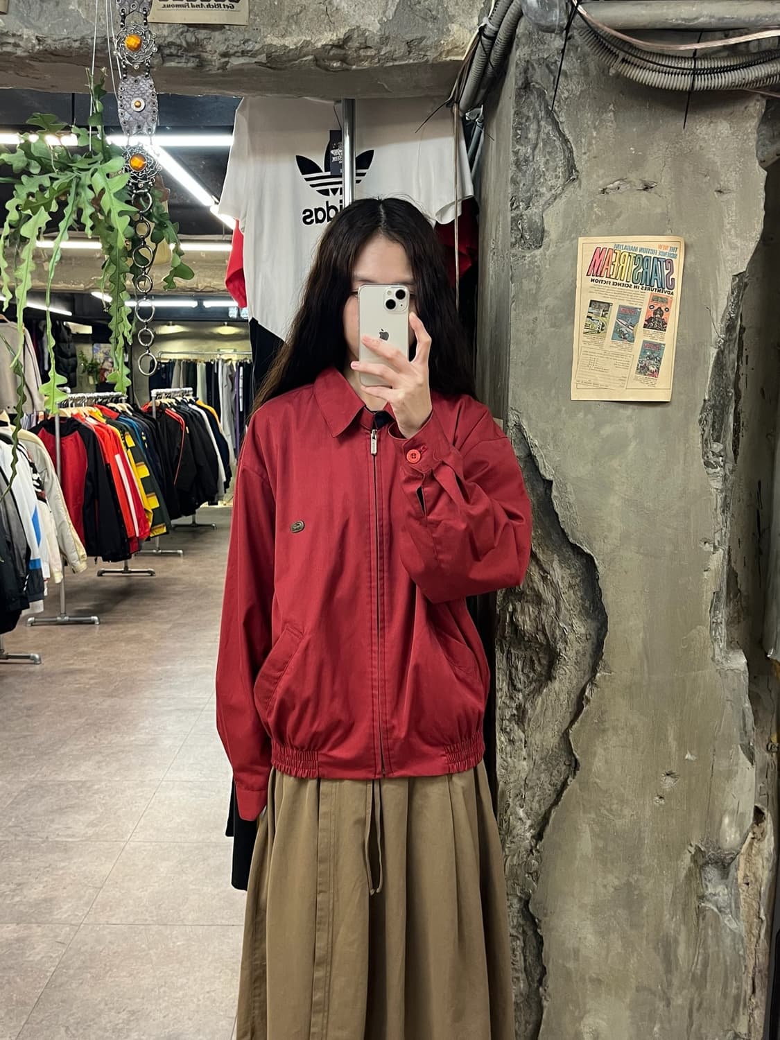 라코스테 레드 블루종 자켓 레드 100 #csz1855 상품이미지2