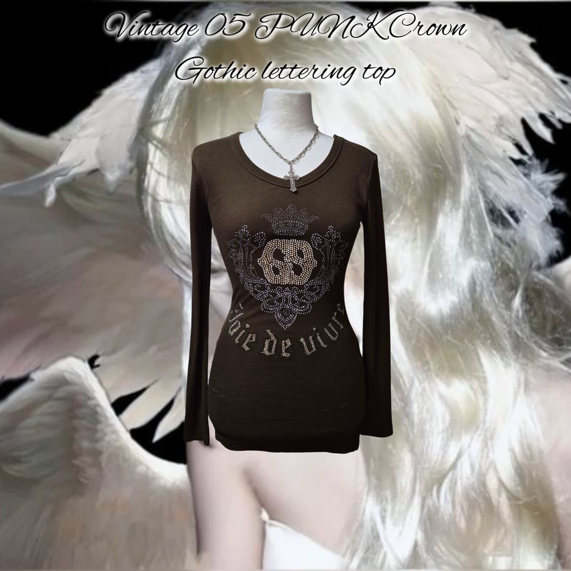 Vintage 05 PUNK Crown Gothic lettering 상품이미지1