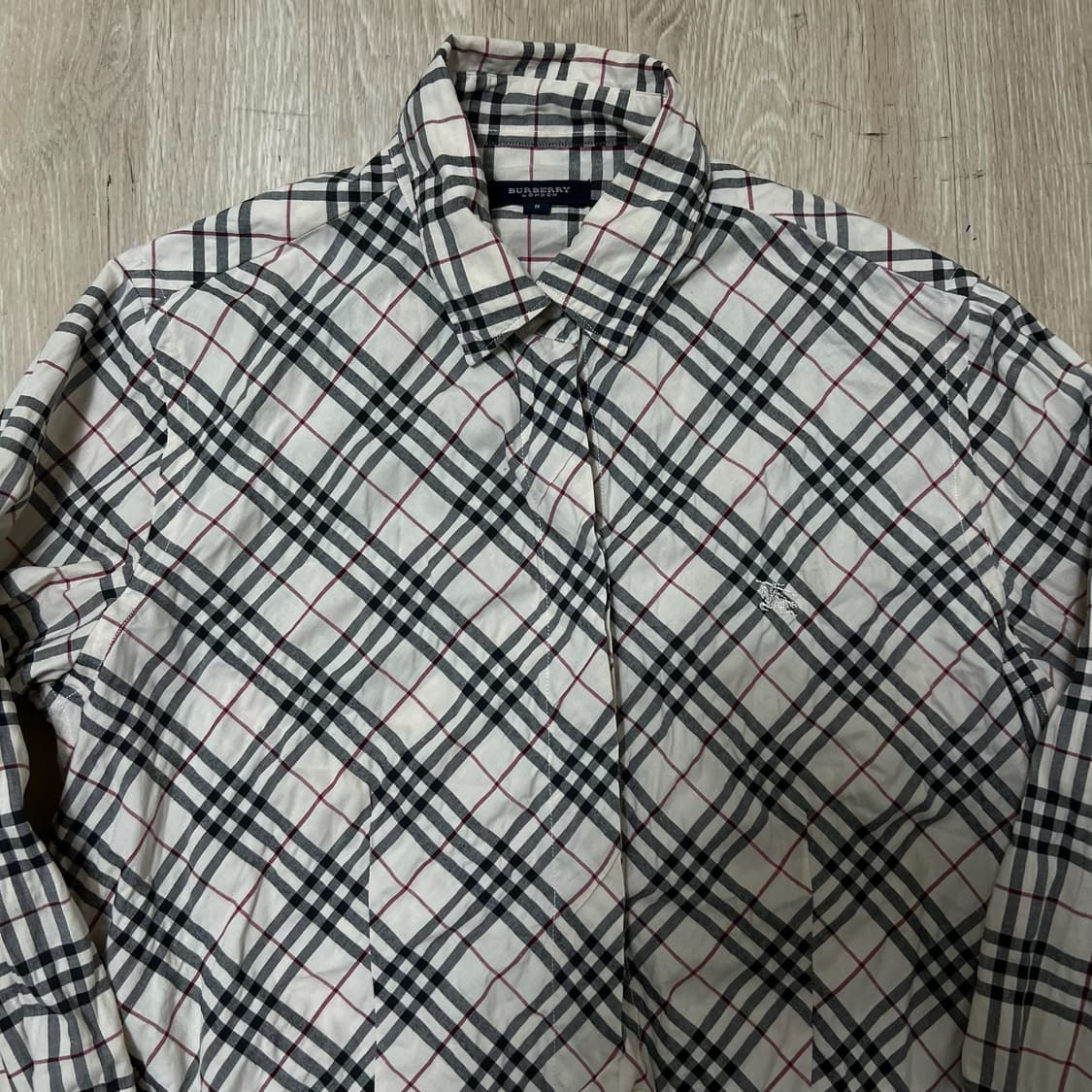 버버리 런던 기마로고 노바체크 체크셔츠 S/90  상품이미지2