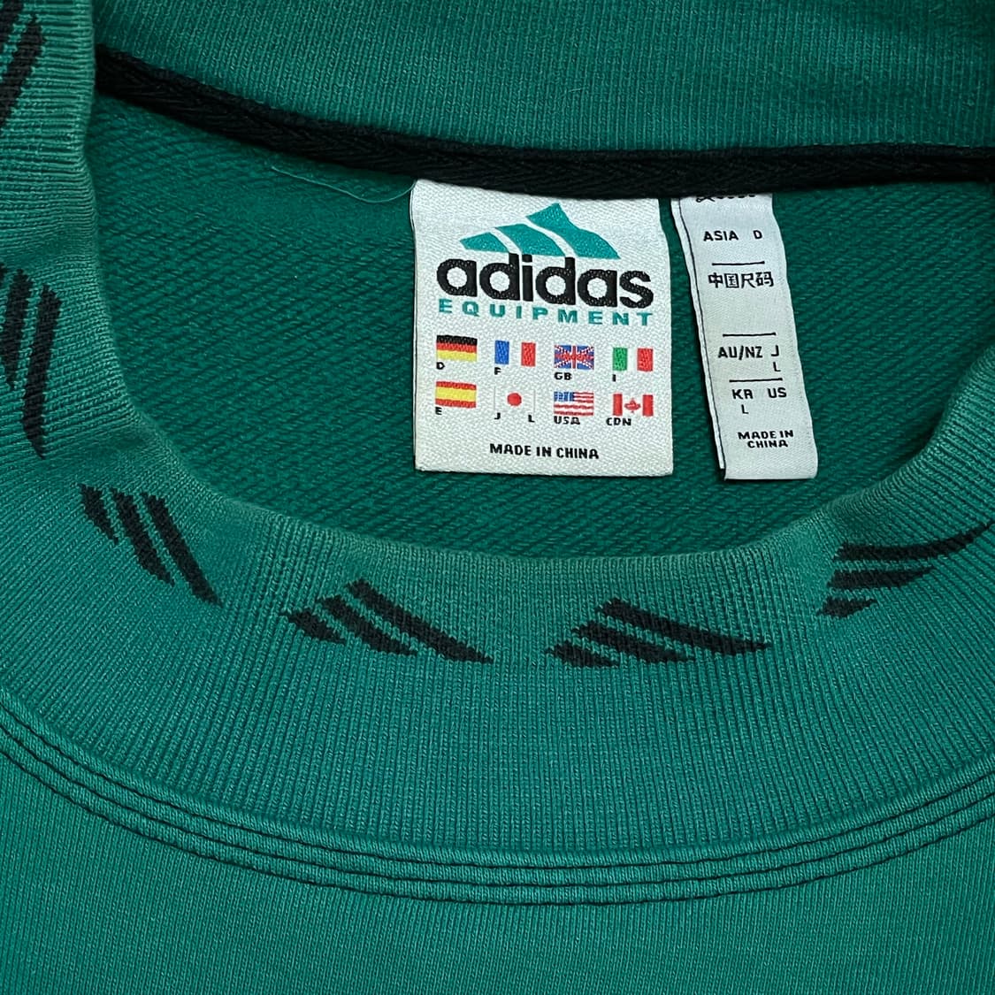 [L] 아디다스 이큅먼트 워시드 크루넥 스웨트셔츠 상품이미지2