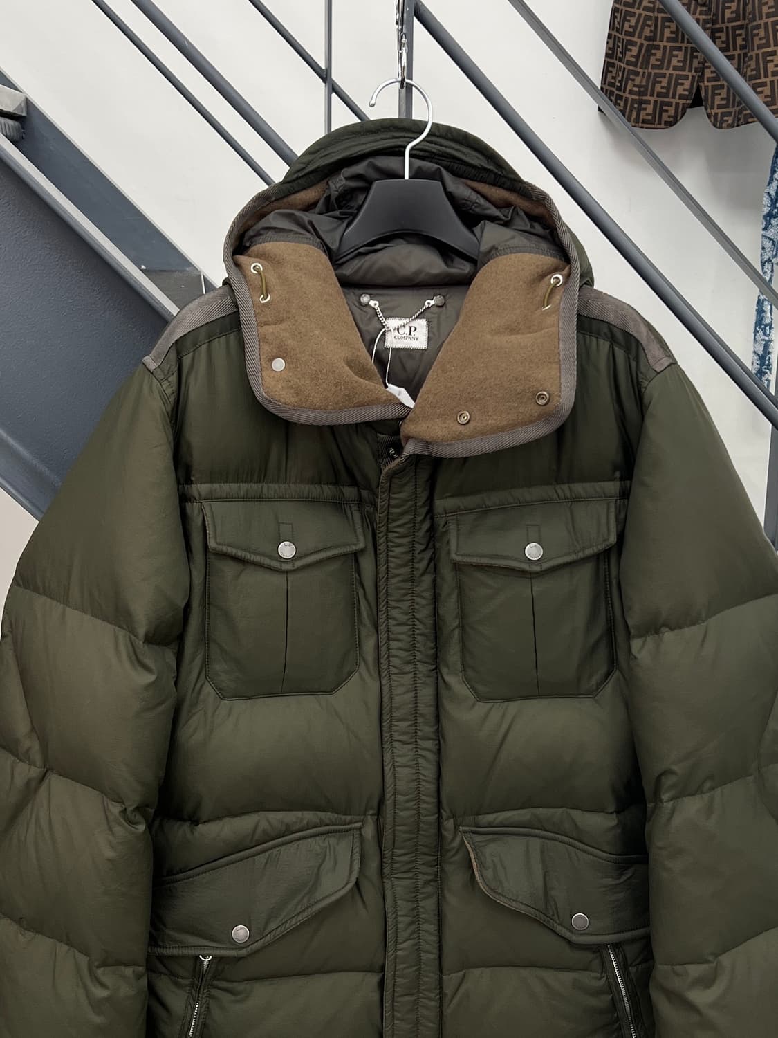 CP 컴퍼니 12FW 피스다이 나일론/울 패딩 자켓 상품이미지2
