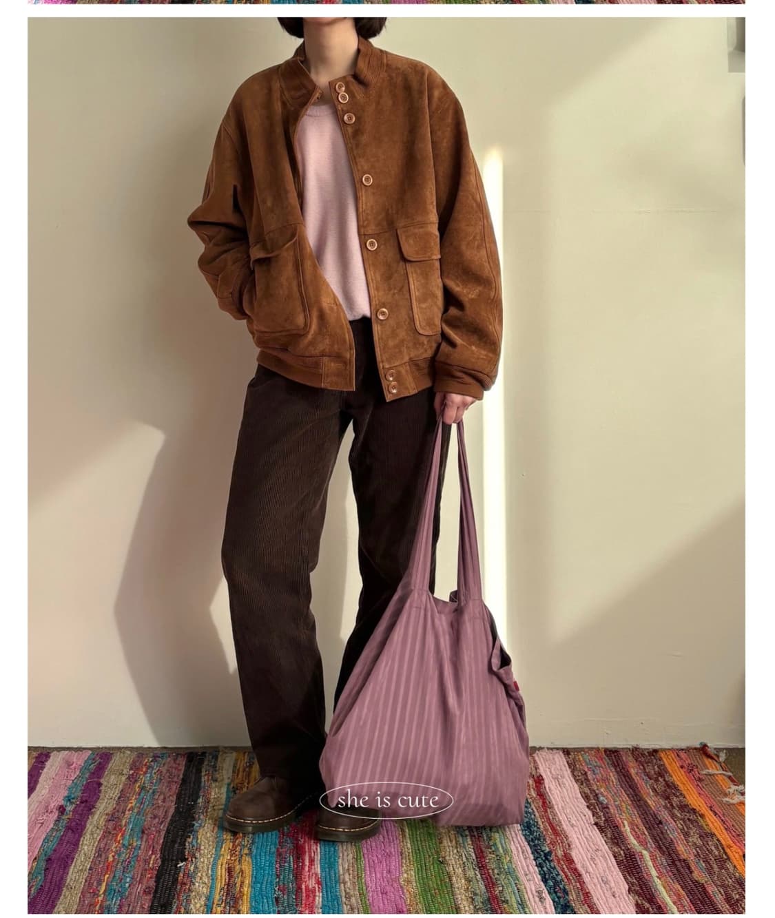 쉬이즈큐트 Suede blouson Camel 상품이미지2