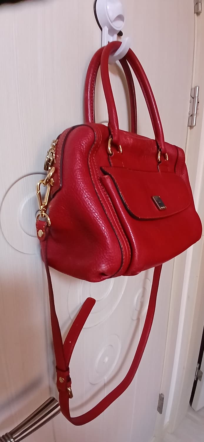 MCM 레드 가죽 토트백 상품이미지2