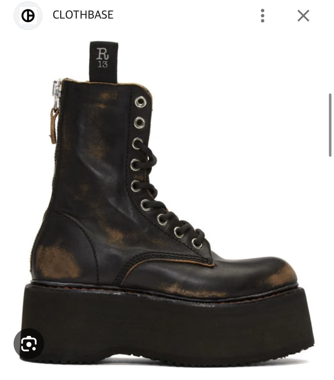 알써틴 R13 더블스택 레이스업 부츠 36 사이즈  상품이미지7