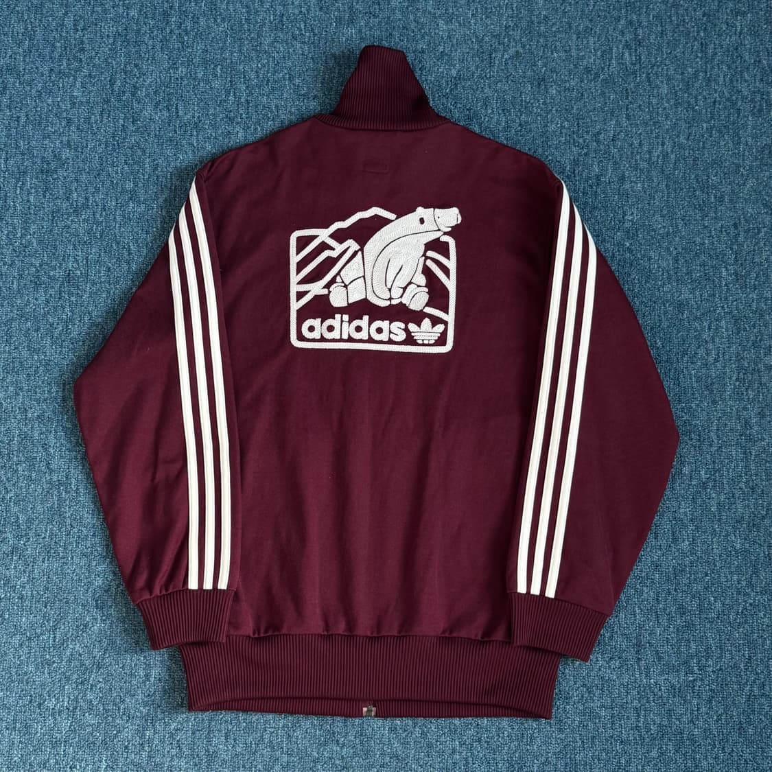 아디다스 베켄바우어 폴라베어 자수 버건디 져지 95 상품이미지1