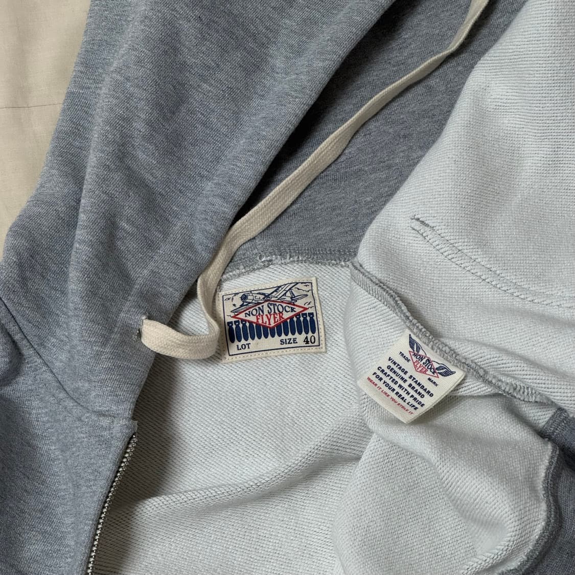 브론슨 논스탁 후드집업 그레이 40사이즈 상품이미지3