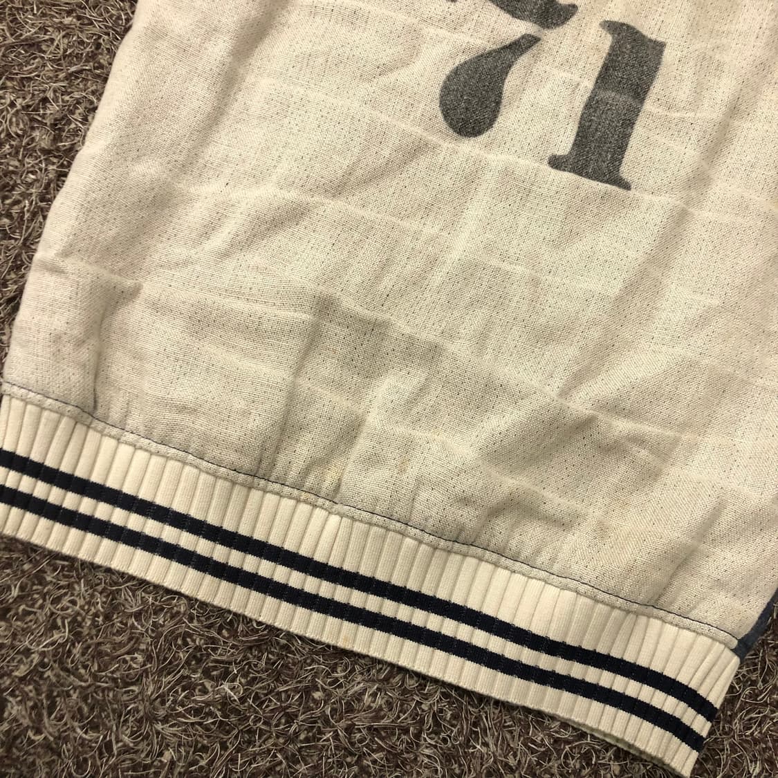 티아이포맨 레더암 양가죽 배색 블루종 자켓 상품이미지7