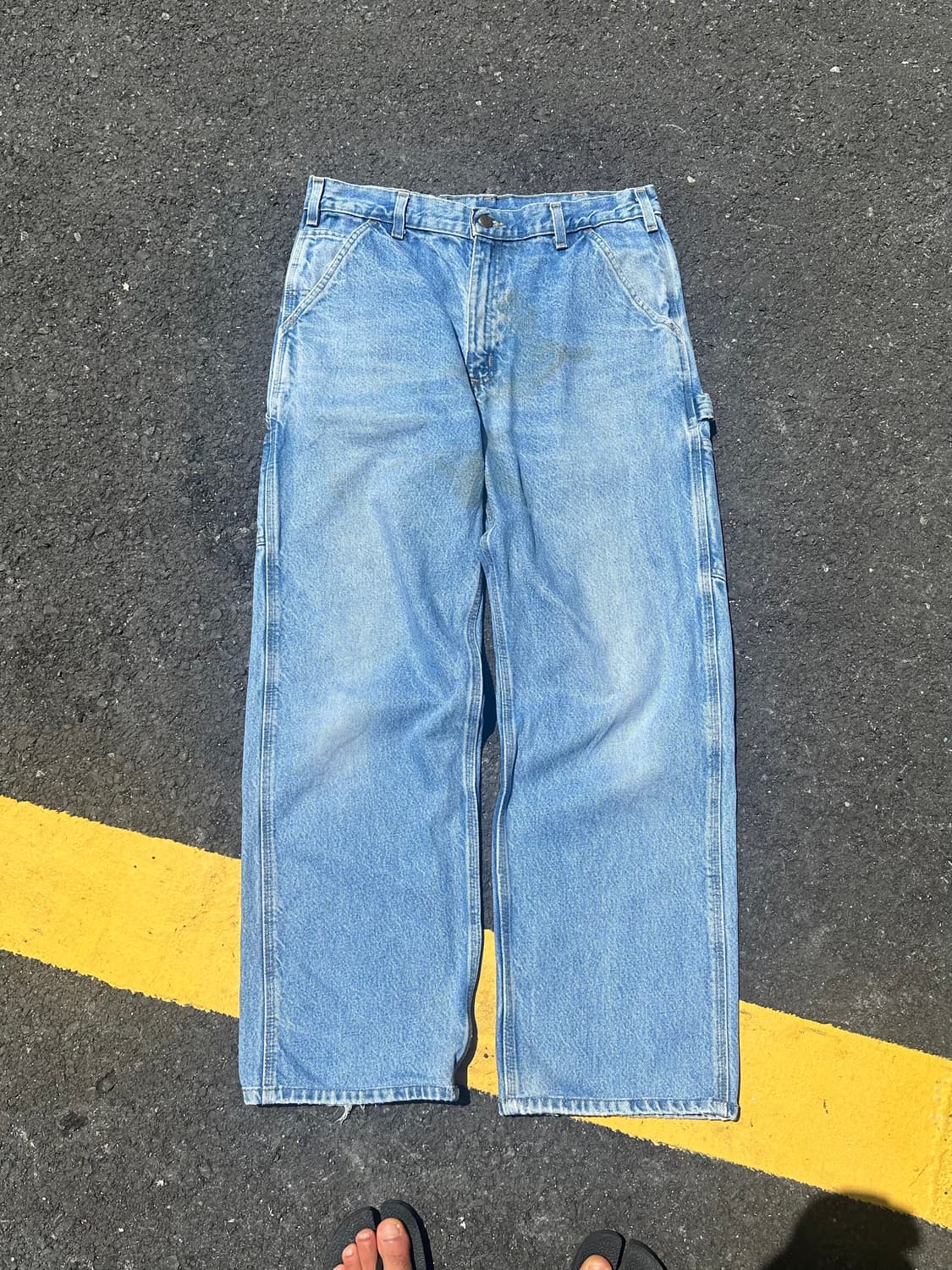 00’s Carhartt washed work denim pants 상품이미지3