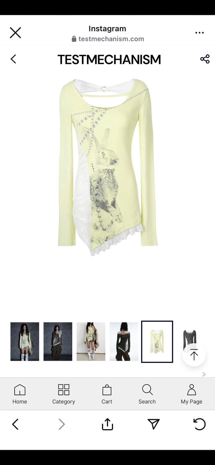 Testmechanism 레이스 래빗 롱슬리브 티 상품이미지2