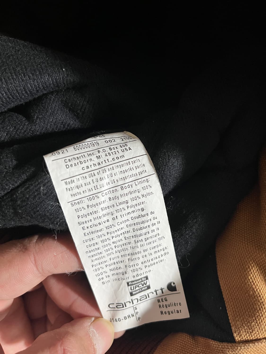 칼하트 J140 BRN 액티브 자켓 상품이미지6