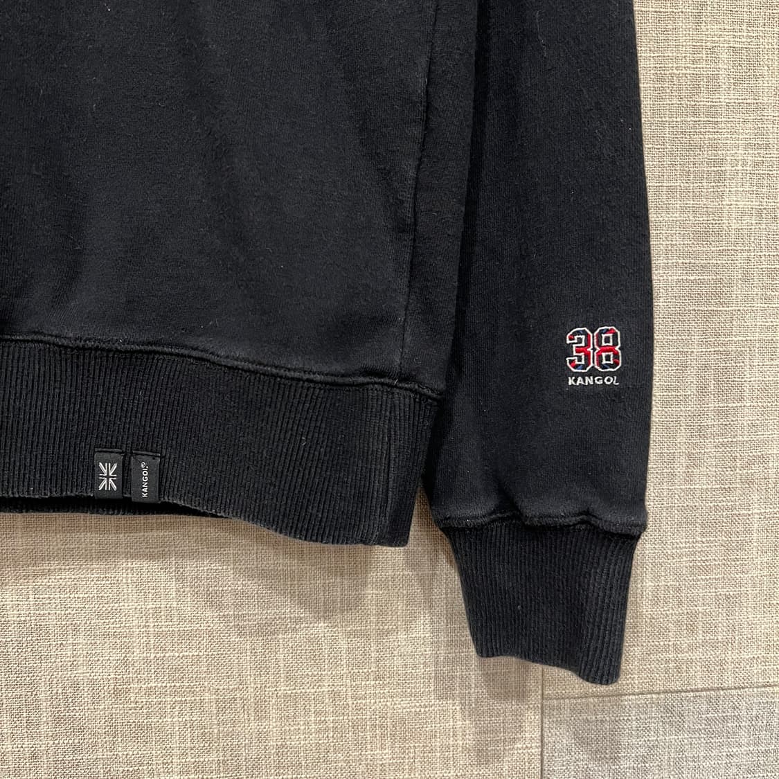 캉골 빅로고 후드티 M 블랙 상품이미지4